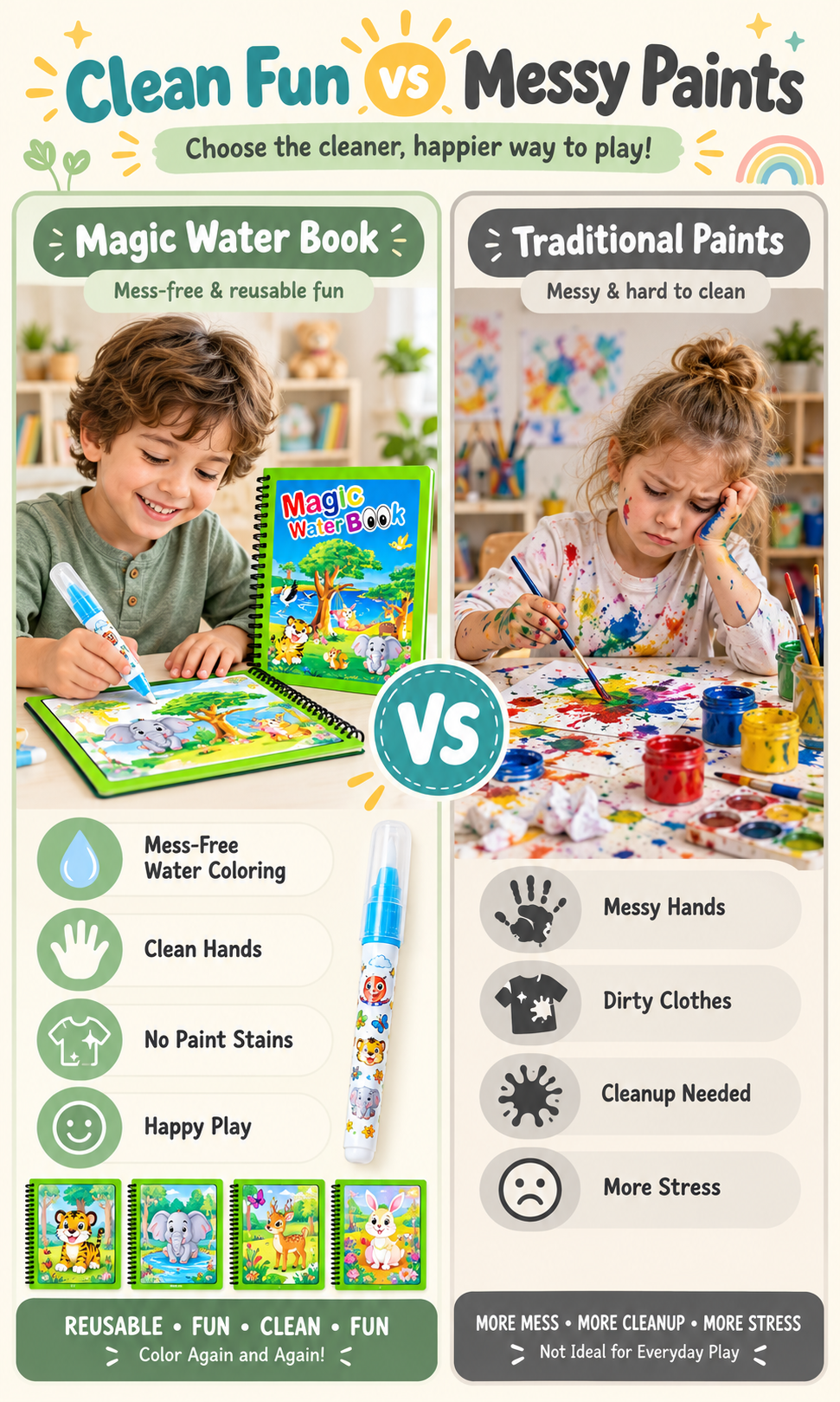 Magic Water Painting Book