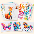 Geometric Sticker Art Cards