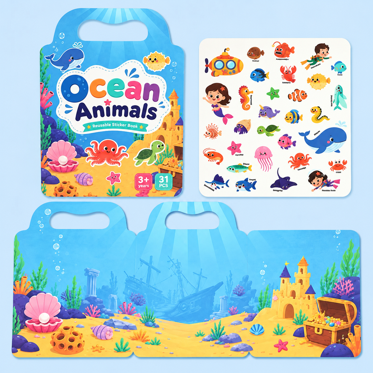 Reusable Sticker Book (Ocean)