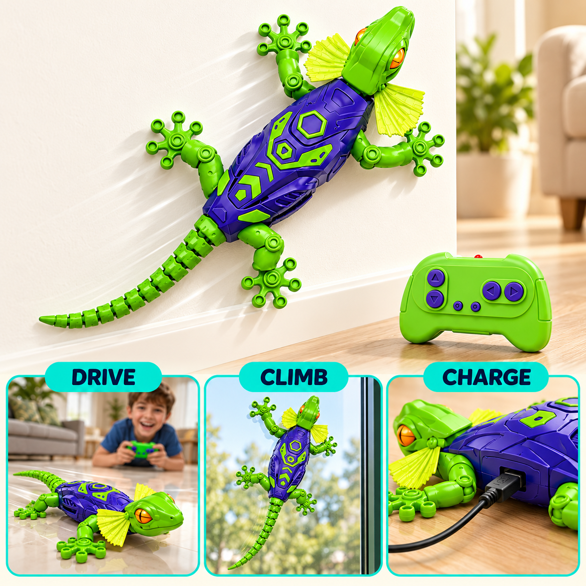 Wall-Climbing Remote Control Gecko