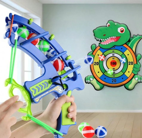 Dino Target Bow & Sticky Ball Game
